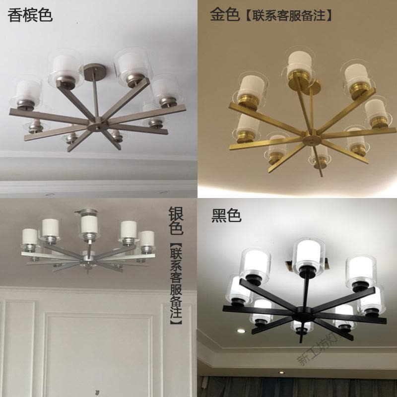 苏宁放心购 北欧客厅吊灯创意大气现代简约卧室餐厅灯2019年新款全屋灯具套餐图片