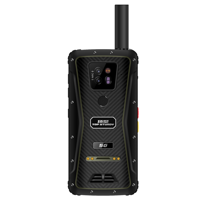 顶坚V2 Pro智能三防手机单北斗定位手持对讲终端5G全网通DMR硬件对讲NFC铁路机场扫描巡 公网对讲版
