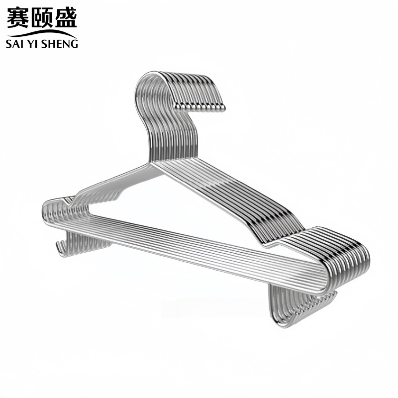 赛颐盛不锈钢衣架 不锈钢衣架防风挂钩42cm30个/组