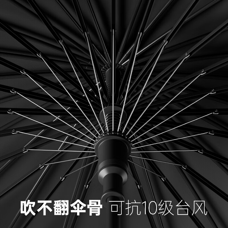 左都 ZD072木柄长伞24骨长柄雨伞高清大图