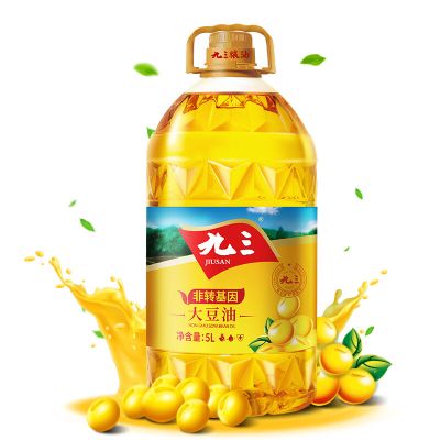 九三(JIUSAN) 非转基因 一级大豆油 食用油 5L