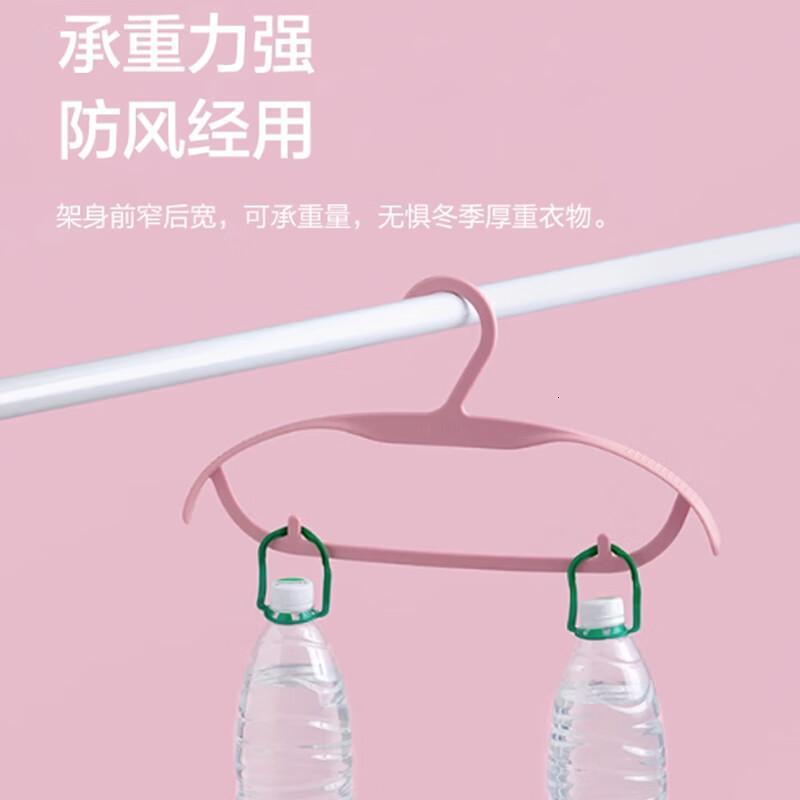 茶花(CHAHUA)衣架 宽肩防滑晒衣架衣服撑子晾衣撑架西装塑料衣挂架 6只装高清大图