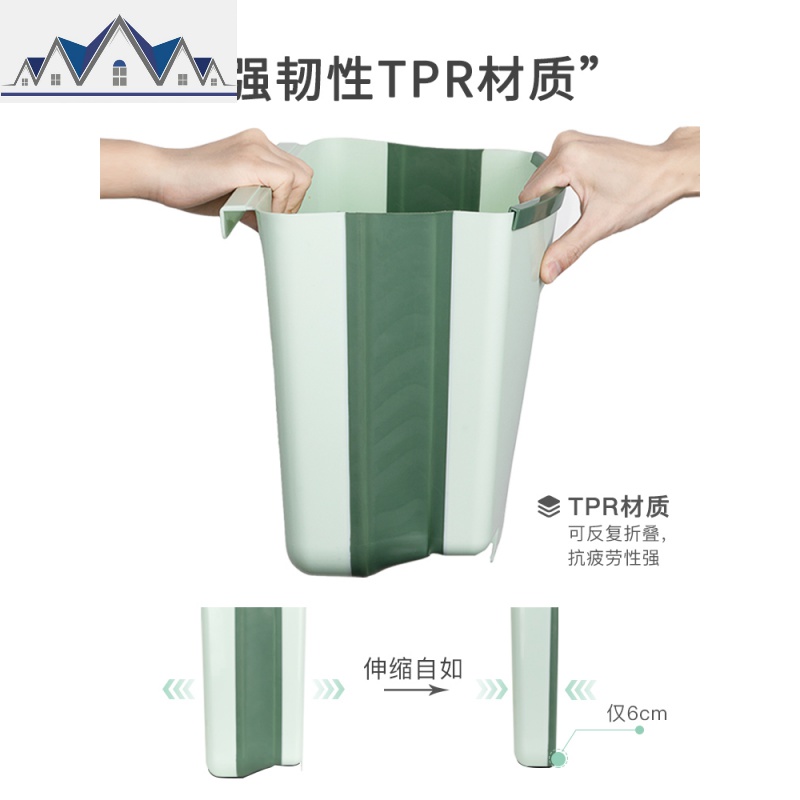 家用挂式可折叠悬挂橱柜专用壁挂干湿分类大号垃圾篓_167高清大图