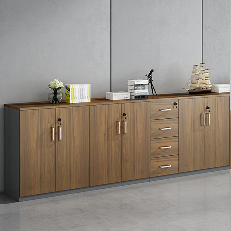 湘渭办公室矮柜储物柜文件柜6门4抽屉高清大图