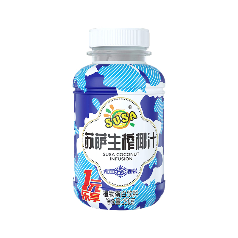 苏萨SUSA 生榨椰子汁 椰奶 250ml*15瓶整箱装