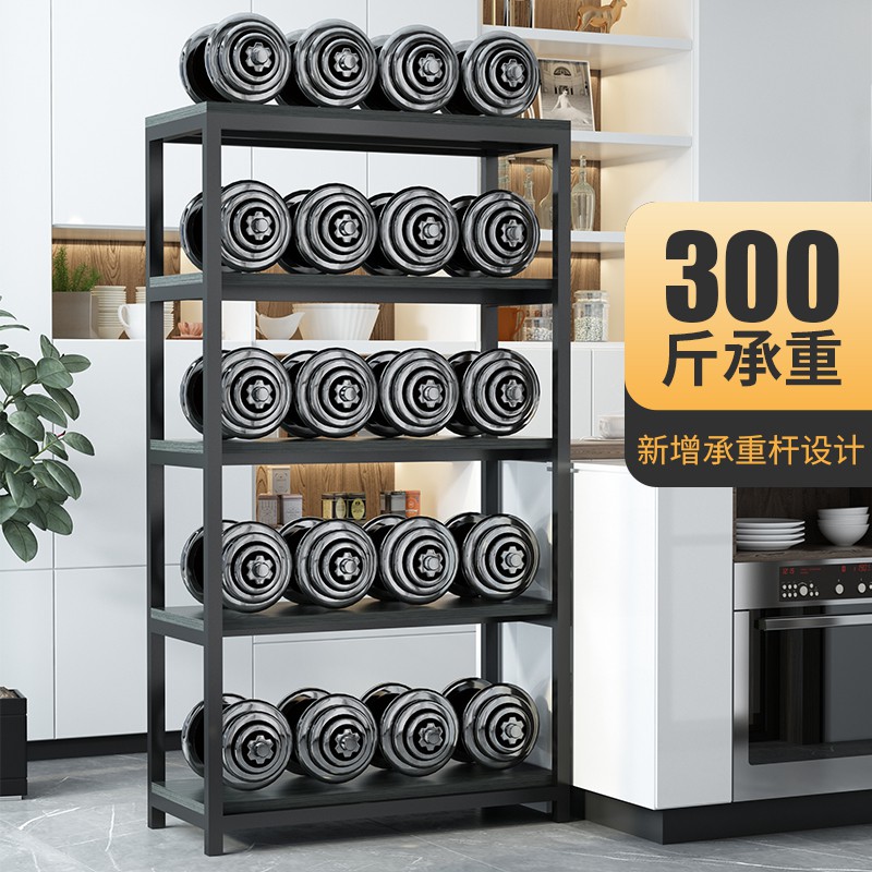 厨房置物架落地多层家用微波炉烤箱架锅架碗架多功能调料收纳架子收纳层架 三维工匠高清大图