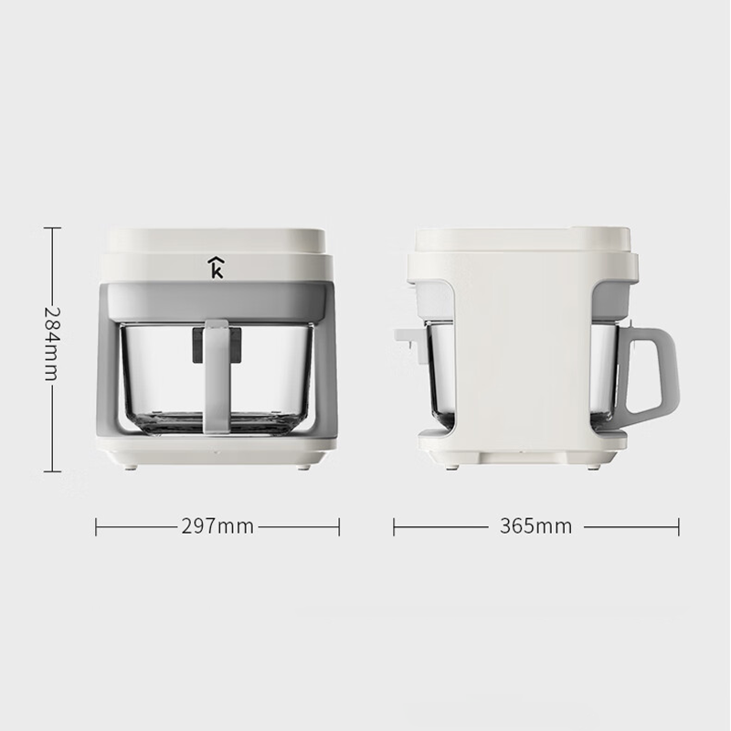 科西家用透明可视空气炸锅5.5L 白色 CD-AF4