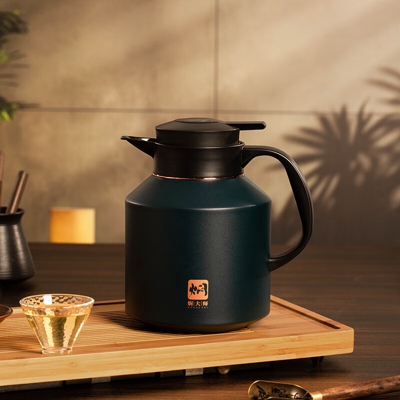 焖大师(MENDASHI) MT1802W闷泡壶便携焖泡壶茶水分离白茶套装保温壶 龙润焖茶壶套装1700ML高清大图