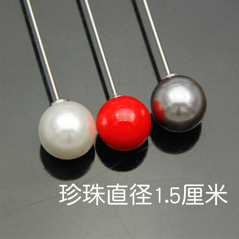 日韩简约百搭胸针 一字针珍珠插针胸花 女开衫毛衣配饰领针围巾扣送女朋友七夕情人节礼物
