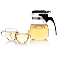 常生源 整套玻璃茶具 耐热防爆功夫茶具 玻璃茶壶 玻璃杯 一壶两杯 玲珑胖套组