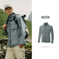 361°冲锋衣男新款男士防水立领硬壳冲锋衣户外运动登山服 XL 军阀绿