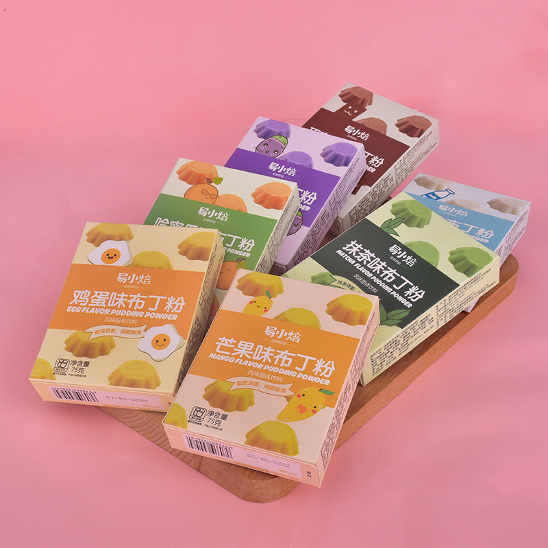 晋唐烘焙原料易小焙布丁粉果冻粉diy家用自制布丁果冻多种口味甜品75g 草莓味 5盒装