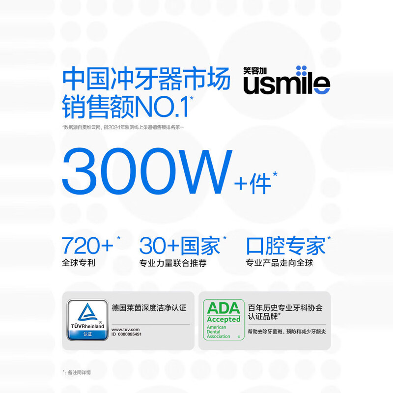 usmile 笑容加 伸缩便携冲牙器朝霞紫C20 (单位 套)高清大图
