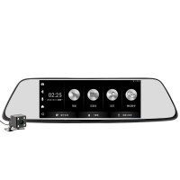 凌度(BLACKVIEW)HS710双镜头后视镜汽车行车记录仪导航电子狗高清云镜一体机 黑色 官方标配