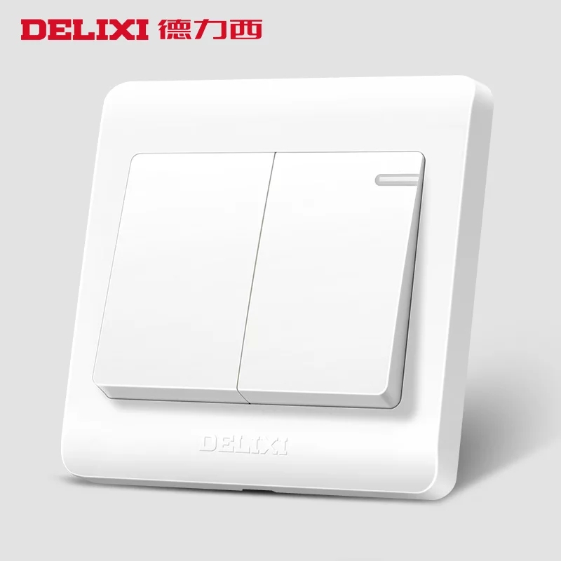 德力西 双开双控 CD217-HA86大板白色-DLX