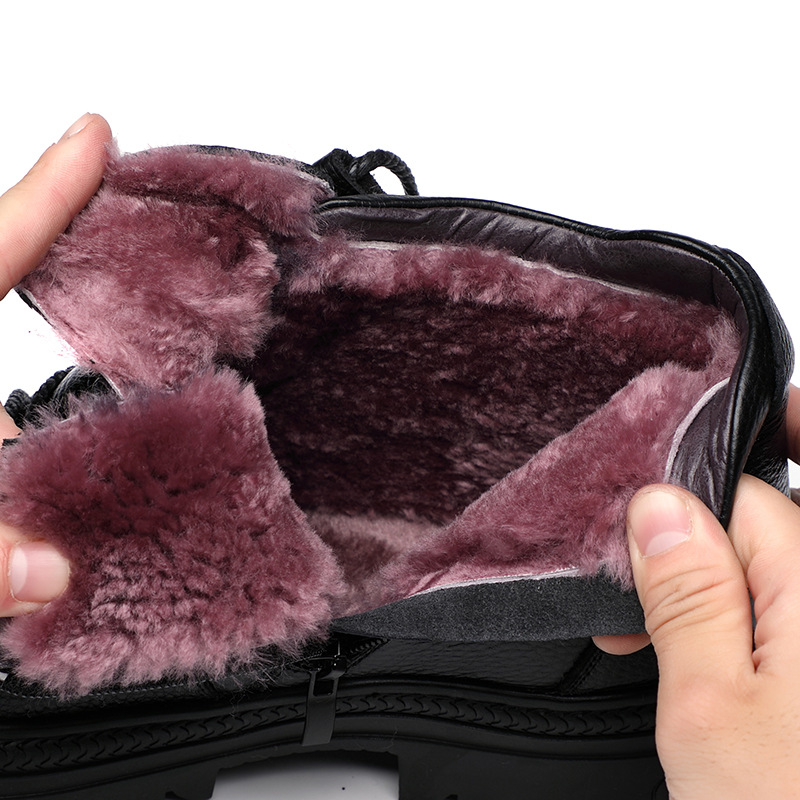 围盛 头层牛皮棉鞋皮鞋 38-47码 双高清大图