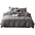 床上四件套灰色简约北欧风格风全棉水洗棉被套男士欧式简约潮