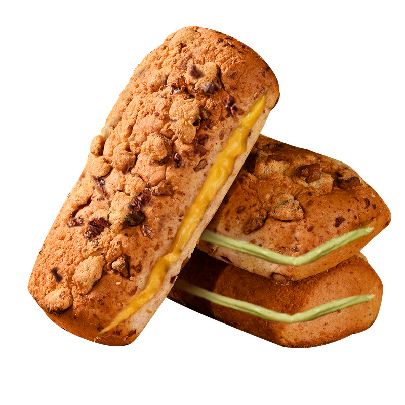 珍丽友 8包 核桃马里奥面包 芥末奶酪味+开心果酱味爆浆乳酪夹心酥脆坚果欧包早餐代餐健身解馋零食品高清大图