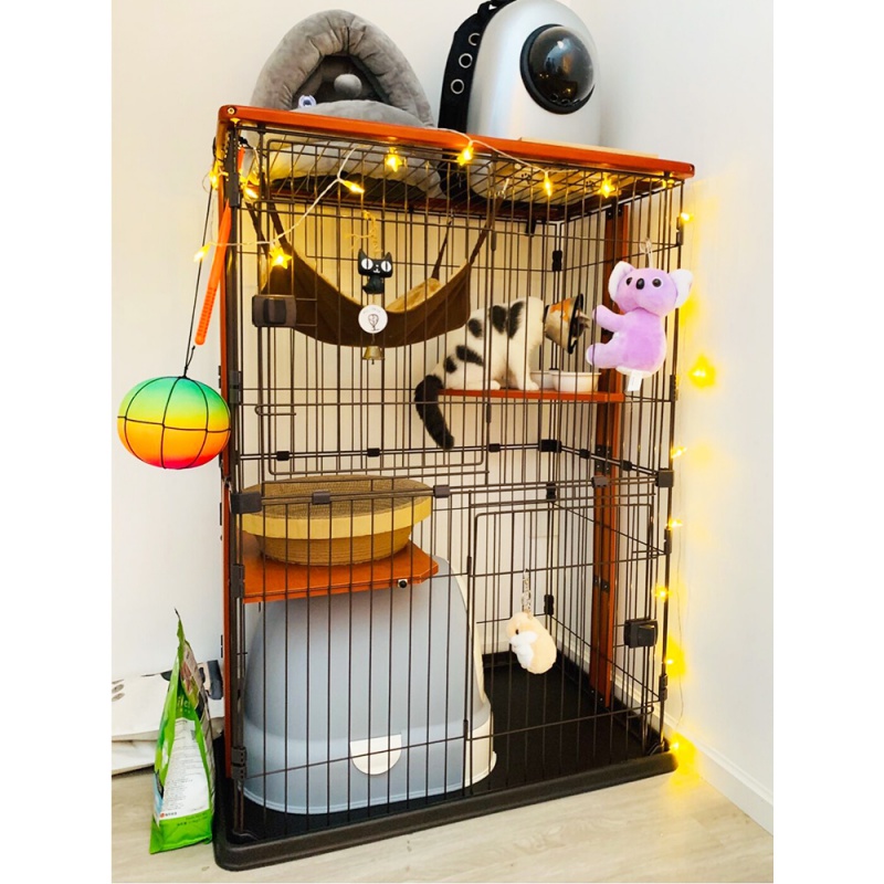 猫笼子家用猫别墅双层三四层大号猫咪猫舍实木清仓豪华室内猫笼子高清大图