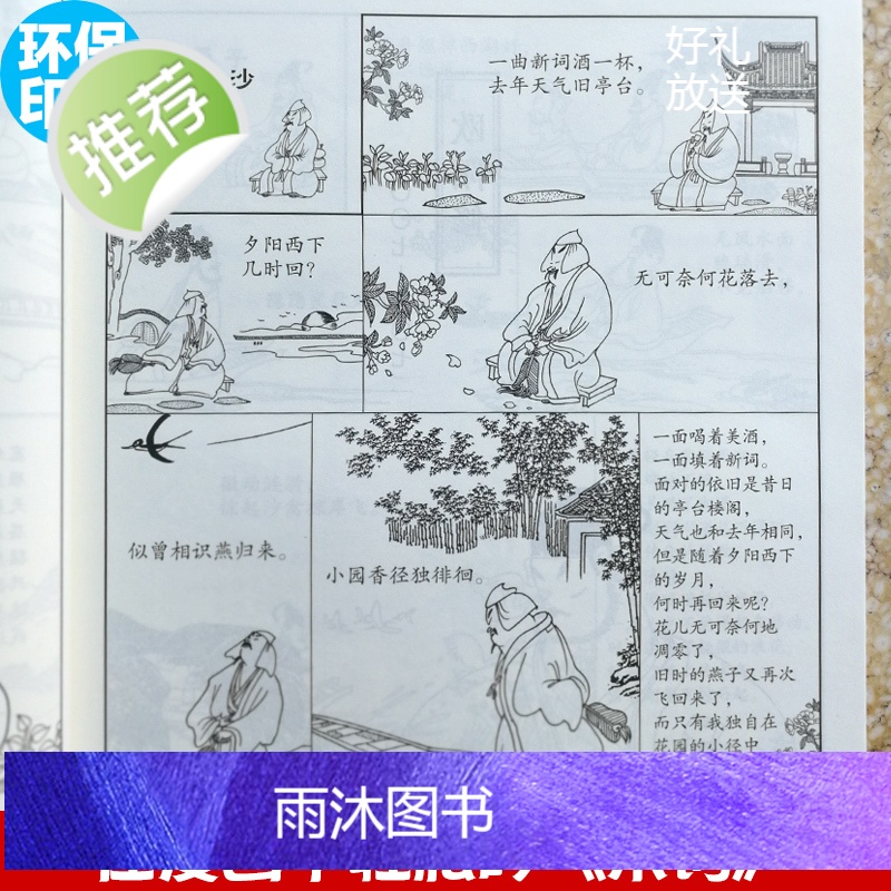 宋词说 花间的细诉(大字版)蔡志忠漫画版 正版全集 中国古诗词大全套 青少年成人初中小学生一年级要读3-4-6-12岁古高清大图