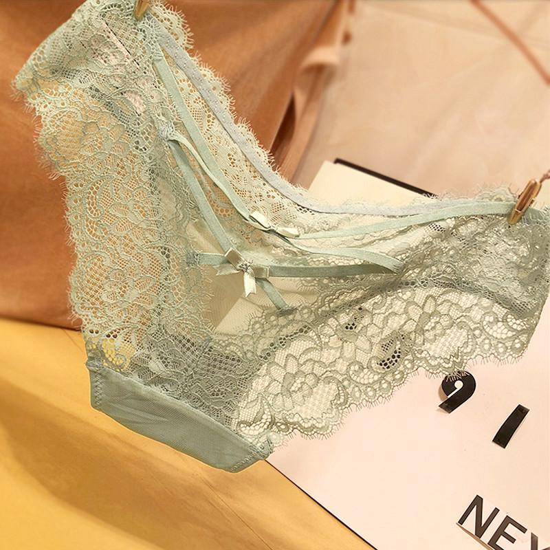 suntek内裤女性感睫毛蕾丝臀部镂空细带时尚三角裤薄款黑色底裤