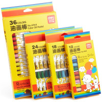 得力(deli)6964油画棒 儿童油画棒 36色套装 美术涂鸦笔 学生绘图笔