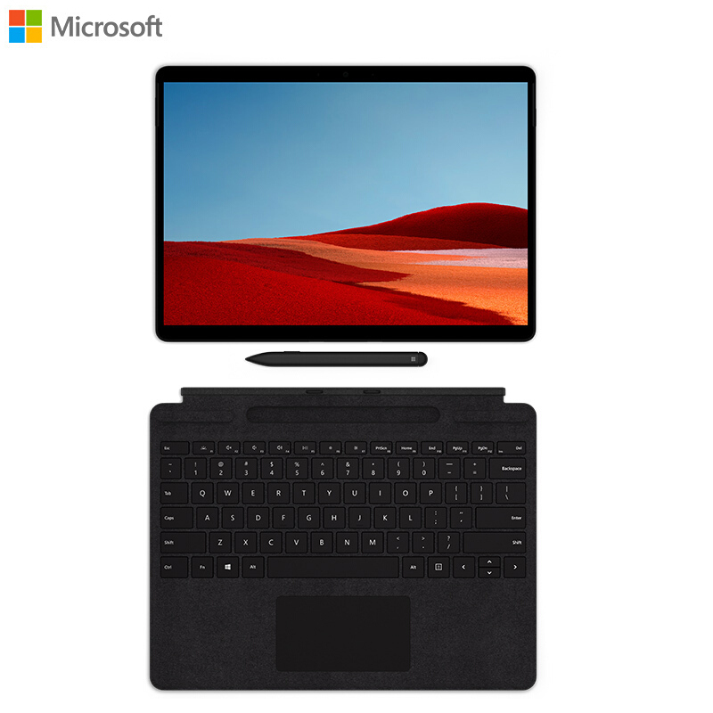 微软(Microsoft)Surface Pro X 13英寸商用平板笔记本电脑(SQ1处理器 16GB 512GB W10P)带键盘笔便携鼠