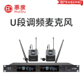 惠度（HuiDu）MR-670专业无线一拖二麦克风会议室培训多媒体舞台演出话筒抗干扰U段麦克风领夹款