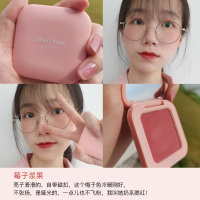 粉色安琪马卡龙单色腮红4G(西柚果汁)高光一体盘阴影修容正品裸妆自然橘色晒红胭脂女
