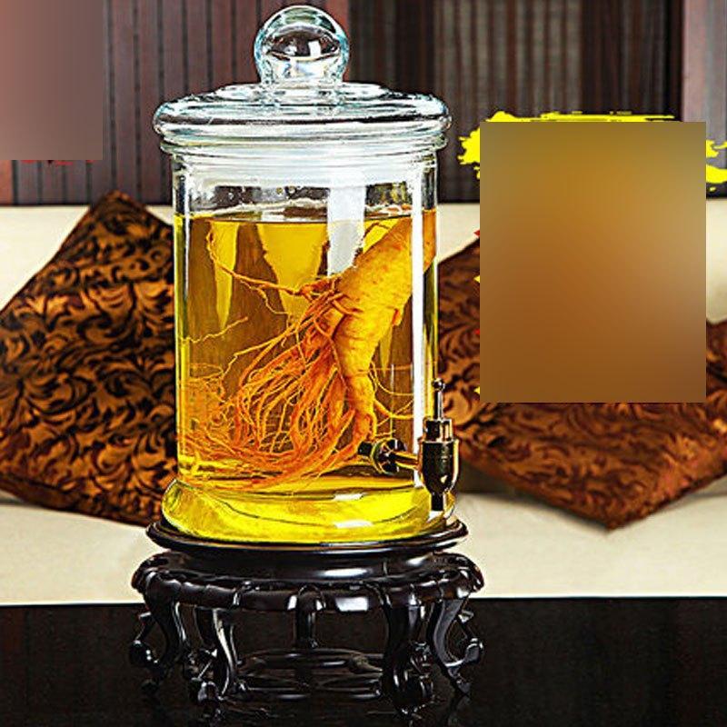 玻璃泡酒瓶带龙头10斤酵素桶酿葡萄酒坛子密封罐药酒缸多色多款生活日用家庭清洁生活日用收纳用品收纳桶