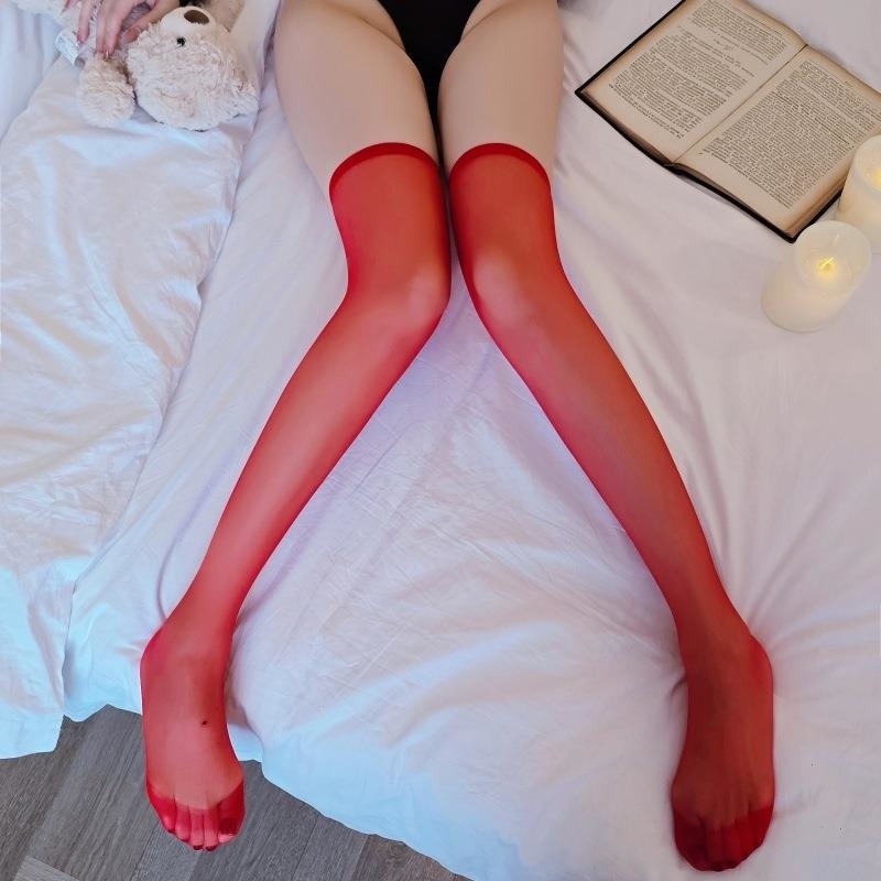 长夜漫漫情趣内衣性感诱惑黑丝半截大腿袜小腿袜长筒袜丝袜女3058 粉色 精装(80-140斤)