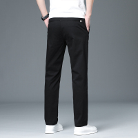 老爷车(LAOYECHE)春夏休闲裤男商务纯棉松紧腰男裤大码修身男士裤子2025新款直筒男装西裤