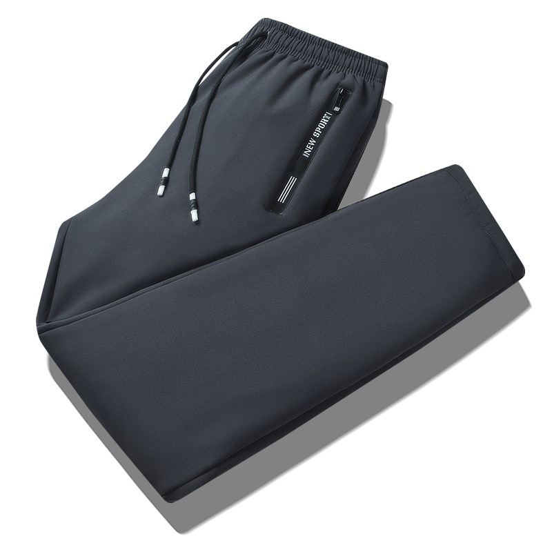 啄木鸟男士羊羔绒休闲裤冬季运动加绒加厚直筒运动裤防风防水棉士高清大图