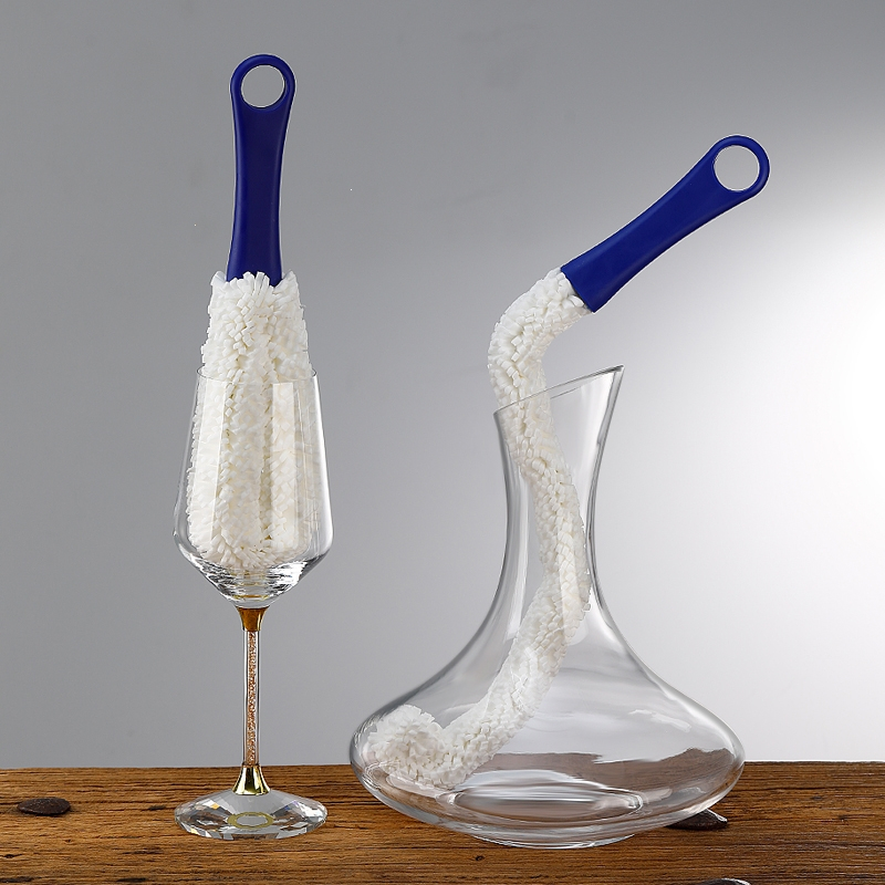 法耐玻璃杯红酒葡萄酒杯杯刷子多功能洗醒酒器刷酒具酒瓶可弯曲清洁刷