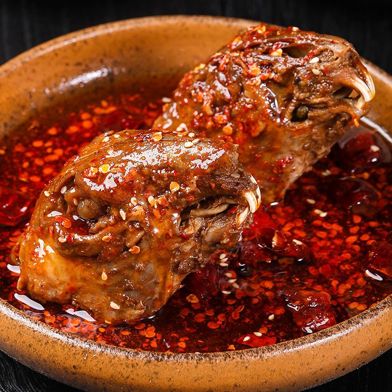 麻辣兔头 成都兔头自贡冷吃兔香辣休闲小吃零食卤味熟食