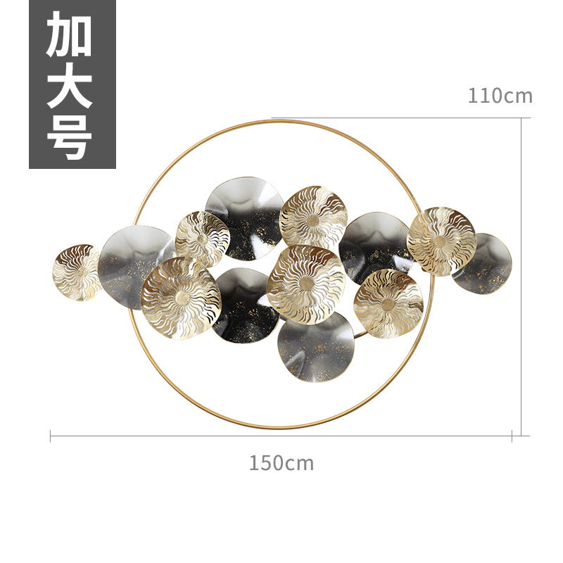 新中式壁挂金属轻奢风墙面壁饰卧室客厅背景墙铁艺挂件装饰品墙饰 三维工匠 《山影》灰XL高清大图