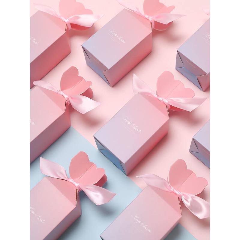 创意糖果礼盒装结婚婚礼喜糖盒包装盒小号回礼纸盒盒子空盒袋子feng