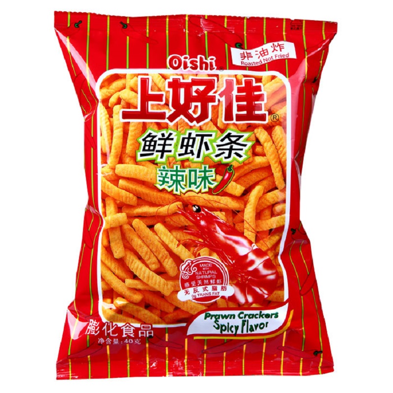 上好佳鲜虾条(辣味)40g/袋