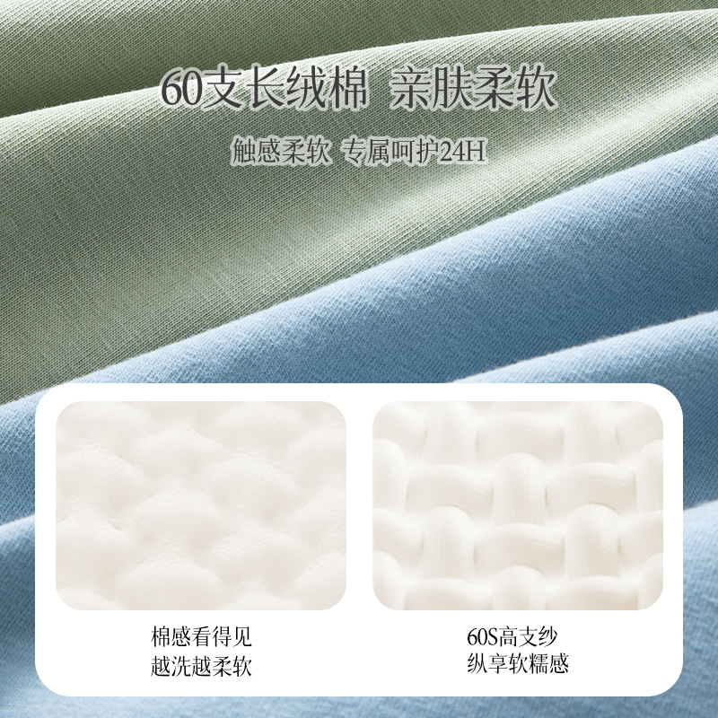 [3条装]猫人女士内裤60支长绒棉字母腰头高腰百搭星期裤少女三角裤高清大图