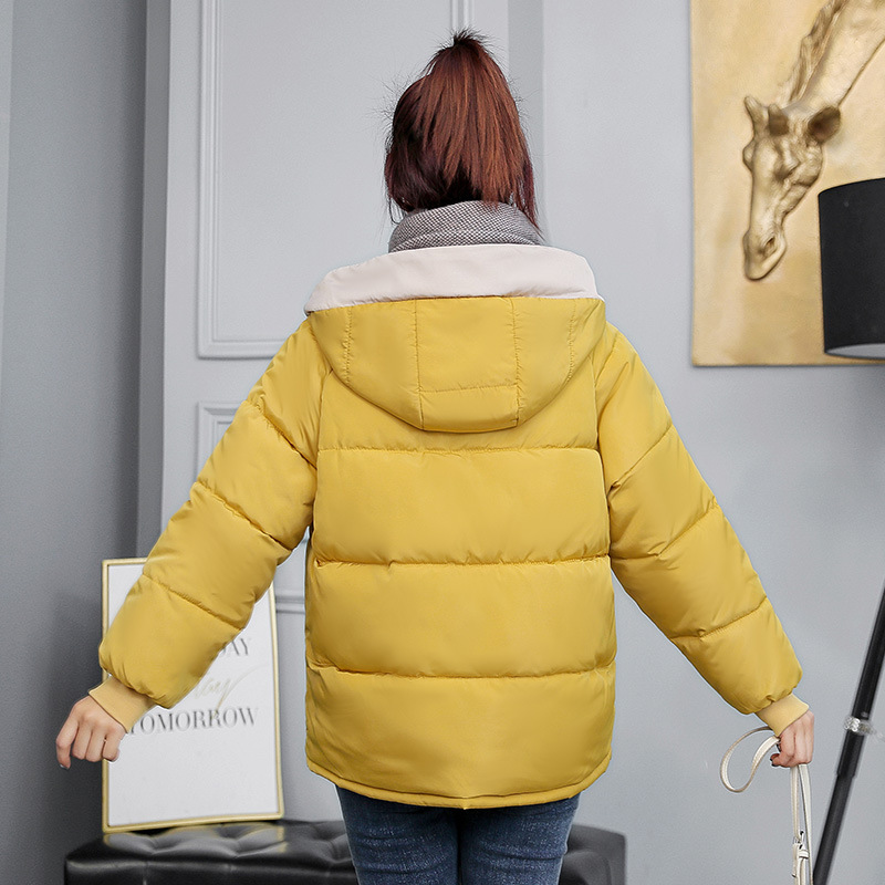 棉衣女短款2024新款冬装宽松大码棉服加厚面包服学生棉袄外套跨境
