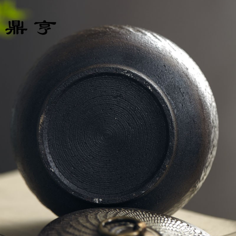 鼎亨 手工跳刀陶瓷茶叶罐茶洗 普洱散茶罐储物罐杯洗水洗