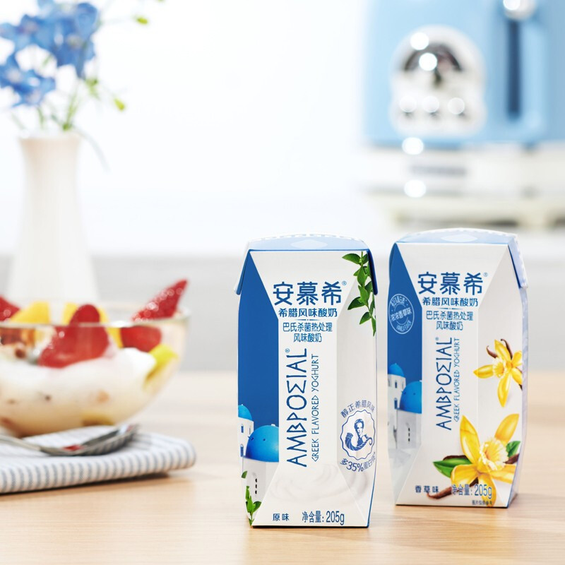 伊利安慕希常温酸奶香草味10盒*2箱 多35%蛋白质 酸牛奶早餐乳品 香草味两提