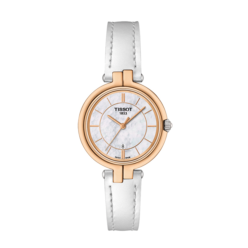 天梭 (TISSOT) 弗拉明戈系列 休闲 商务 时尚 皮带 钢带 女士 石英表T094.210.11.121.00