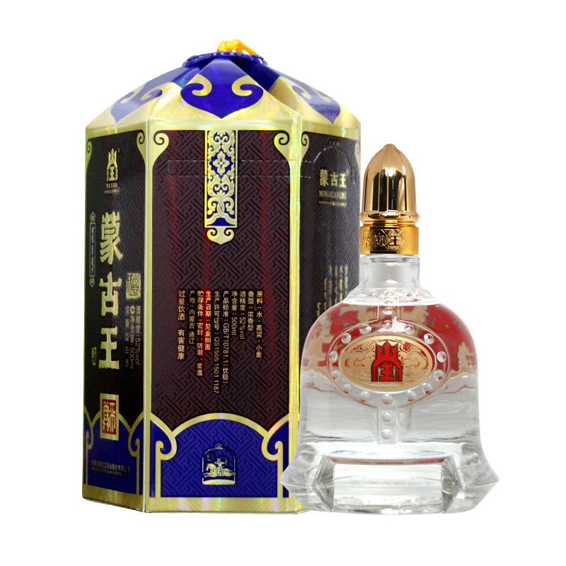 蒙古王52度天尊单瓶500ml纯粮高度浓香型内蒙草原特产白酒 送礼 宴请