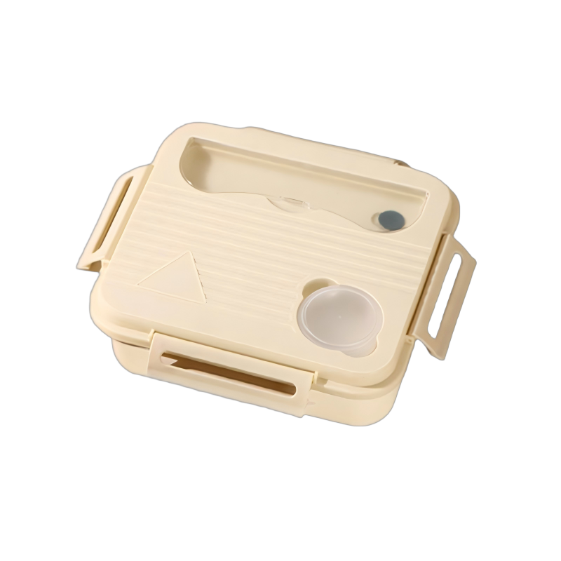 酷美智悦 304不锈钢保温四格饭盒带筷勺26*24*8cm KM-BH613 个高清大图