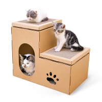 得酷 双层阶梯猫爬架 猫屋