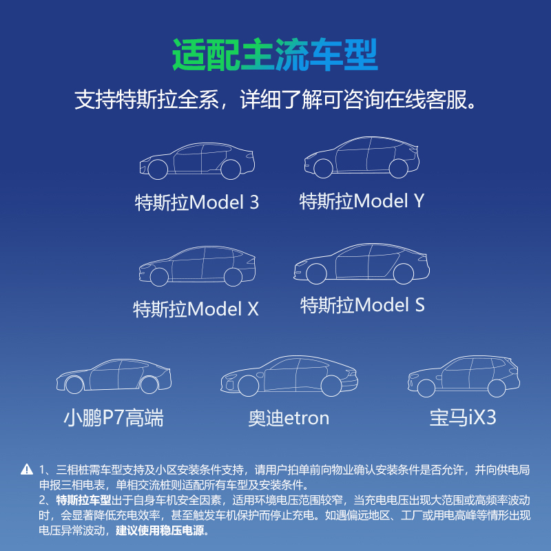 公牛特斯拉充电桩新能源电动汽车通用充电枪器小鹏7/11/21kw