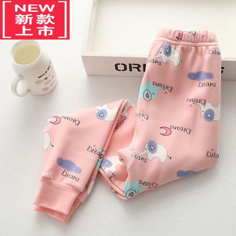 可莉允儿童内衣加绒加厚保暖裤男童女童中大童小孩保暖裤子绒裤打底裤图片