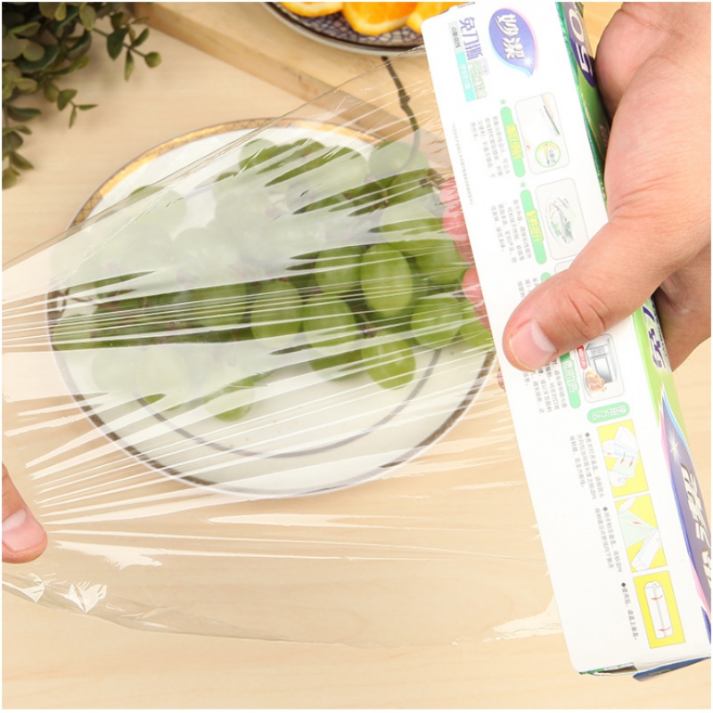 妙洁PE保鲜膜免刀撕点断一次性25CM*长50M厨房家用食品微波手撕式宽25CM*长50M(2卷经济装)高清大图