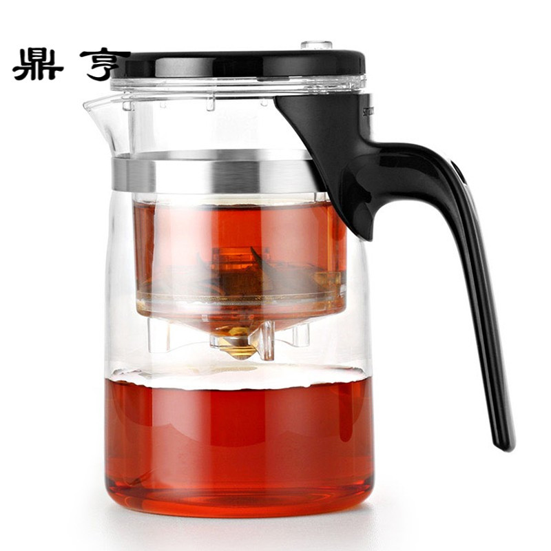鼎亨耐热玻璃飘逸杯泡茶壶家用冲茶器全过滤内胆玻璃茶壶茶具套装